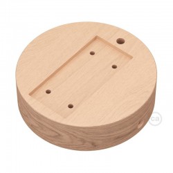 Ξύλινη Βάση Τοίχου Στρογγυλή Για Το Archet(To) Creative Cables