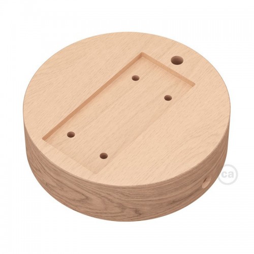 Ξύλινη Βάση Τοίχου Στρογγυλή Για Το Archet(To) Creative Cables