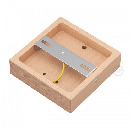 Ξύλινη Βάση Τοίχου Τετράγωνη Για Το Archet(To) Creative Cables
