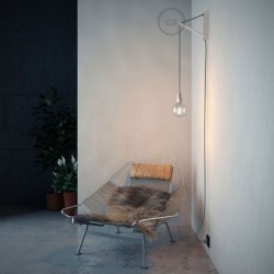 Pinocchio Λευκή Ξύλινη Βάση Για Τοίχο Ιδανική Για Κρεμαστά Φωτιστικά Creative Cables