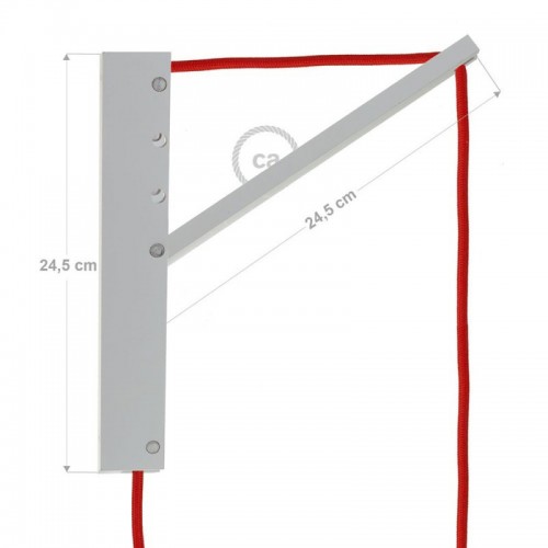 Pinocchio Λευκή Ξύλινη Βάση Για Τοίχο Ιδανική Για Κρεμαστά Φωτιστικά Creative Cables