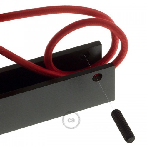 Pinocchio Μαύρη Ξύλινη Βάση Για Τοίχο Ιδανική Για Κρεμαστά Φωτιστικά Creative Cables