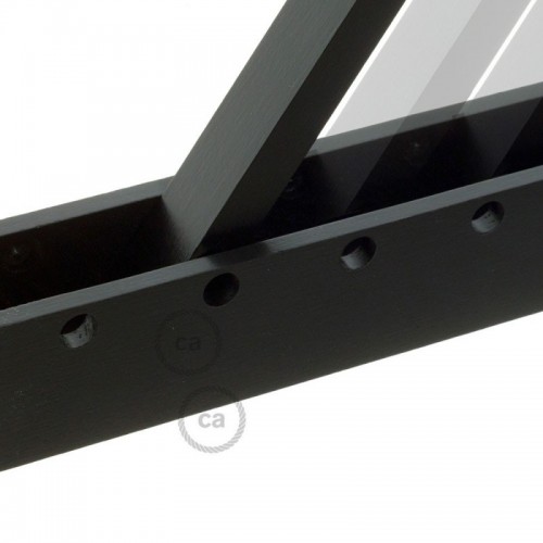 Pinocchio Μαύρη Ξύλινη Βάση Για Τοίχο Ιδανική Για Κρεμαστά Φωτιστικά Creative Cables