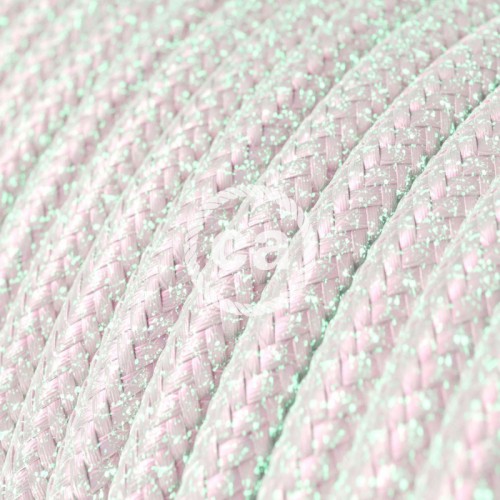 Στρόγγυλο Υφασμάτινο Καλώδιο - RL00 Ιβουάρ Γυαλιστερό Unicorn Creative Cables