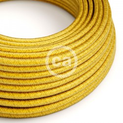 Στρόγγυλο Υφασμάτινο Καλώδιο - RM31 Κίτρινο Lemon Creative Cables