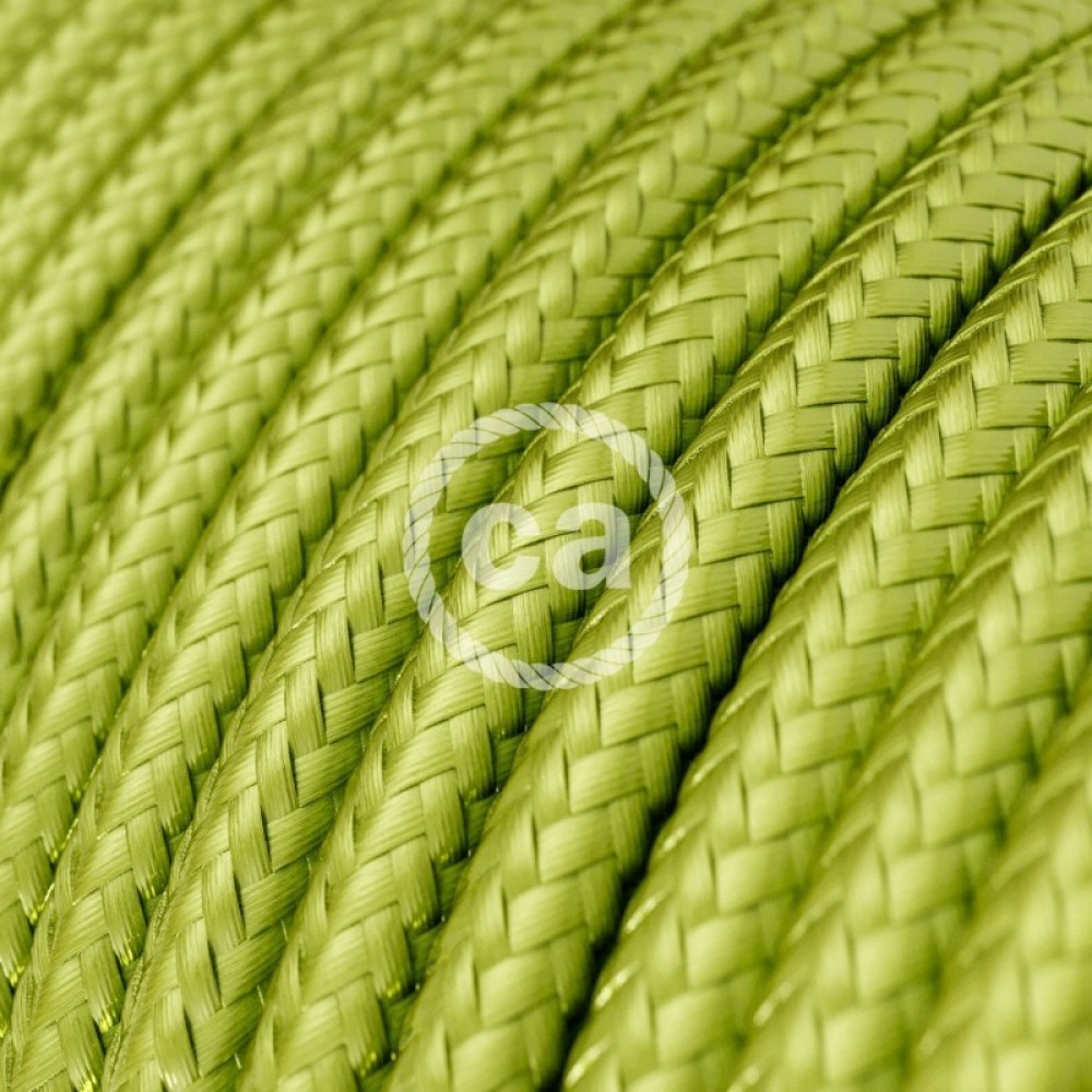 Στρόγγυλο Υφασμάτινο Καλώδιο - RM32 Λαχανί Kiwi Creative Cables
