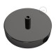 Ροζέτα Πλακέ Μεταλλική Με 1 Τρύπα Στο Κέντρο Και 2 Τρύπες Στο Πλάι, Με Βίδες, Στήριξη, Και Πλακέ Ανθρακί Στήριγμα Καλωδίου - Ανθρακί Creative Cables