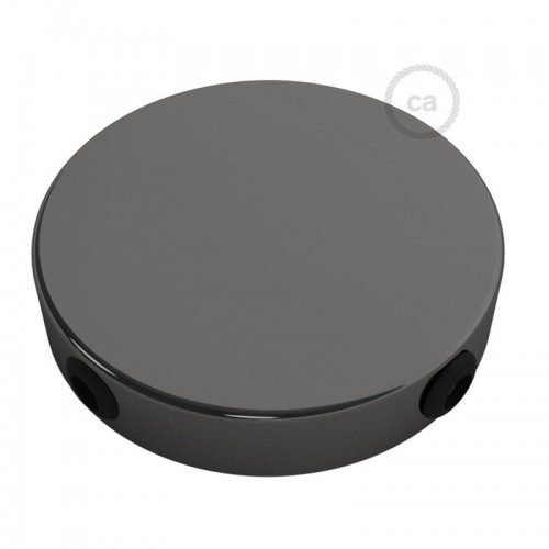 Κουτί Διακλάδωσης Ανθρακί Μεταλλικό Με 4 Τρύπες Στο Πλάι, Με Εξαρτήματα Creative Cables