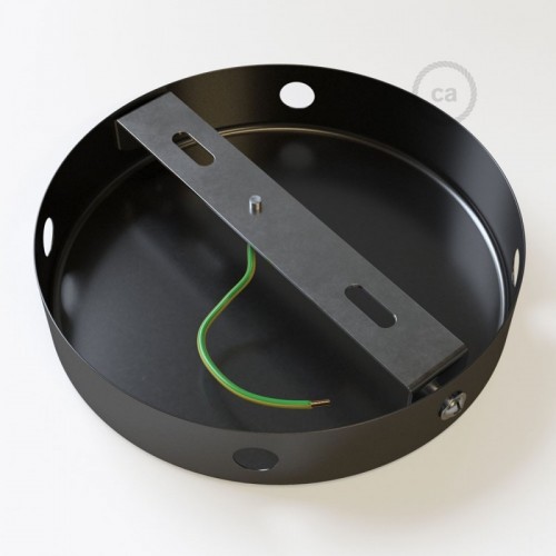 Κουτί Διακλάδωσης Ανθρακί Μεταλλικό Με 4 Τρύπες Στο Πλάι, Με Εξαρτήματα Creative Cables