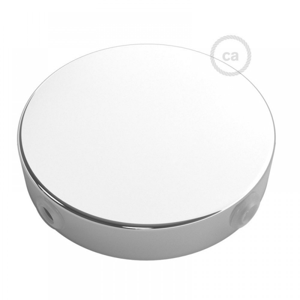 Κουτί Διακλάδωσης Χρωμίου Μεταλλικό Με 4 Τρύπες Στο Πλάι, Με Εξαρτήματα Creative Cables