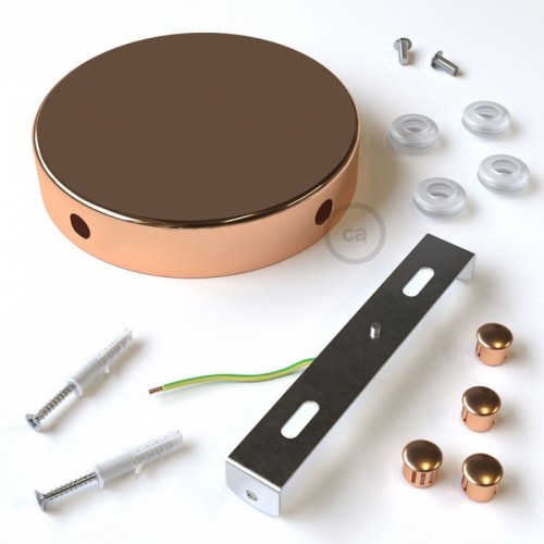 Κουτί Διακλάδωσης Χάλκινο Μεταλλικό Με 4 Τρύπες Στο Πλάι, Με Εξαρτήματα Creative Cables