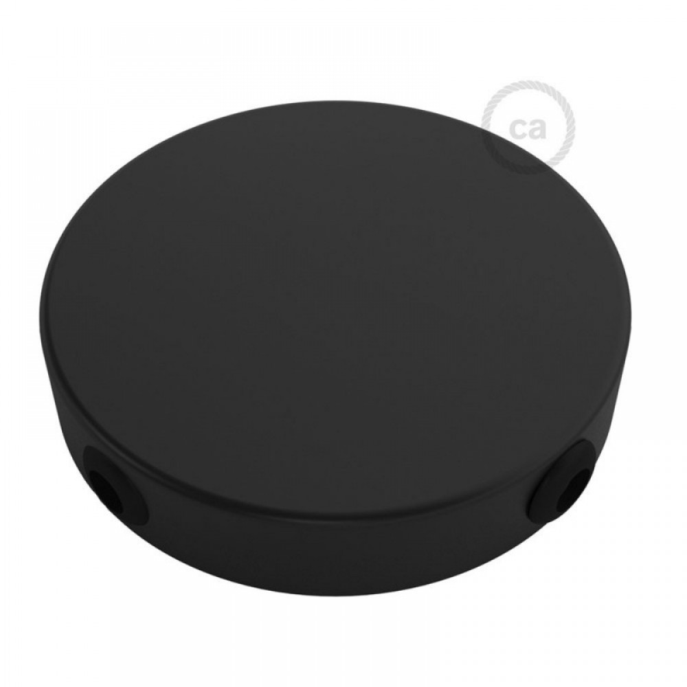 Κουτί Διακλάδωσης Μαύρο Μεταλλικό Με 4 Τρύπες Στο Πλάι, Με Εξαρτήματα Creative Cables