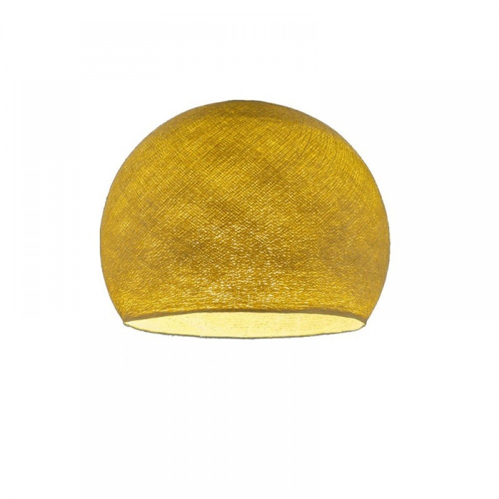 Φωτιστικό Μπάλα Dome Μουσταρδί Από Νήμα Πολυεστέρα - 100% Χειροποίητο Creative Cables