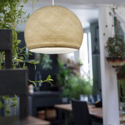 Φωτιστικό Μπάλα Dome Εκρού Μπεζ Από Νήμα Πολυεστέρα - 100% Χειροποίητο Creative Cables