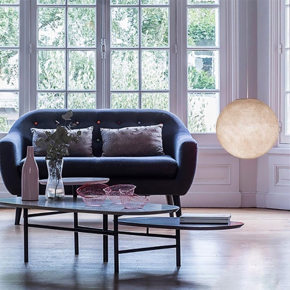 Φωτιστικό Σφαίρα Λινό Από Νήμα Πολυεστέρα - 100% Χειροποίητο Creative Cables