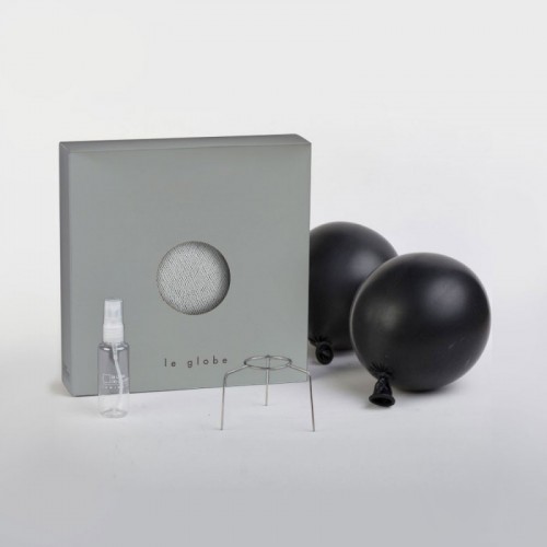 Φωτιστικό Σφαίρα Ανοιχτό Γκρι Από Νήμα Πολυεστέρα M-36 cm - 100% Χειροποίητο Creative Cables