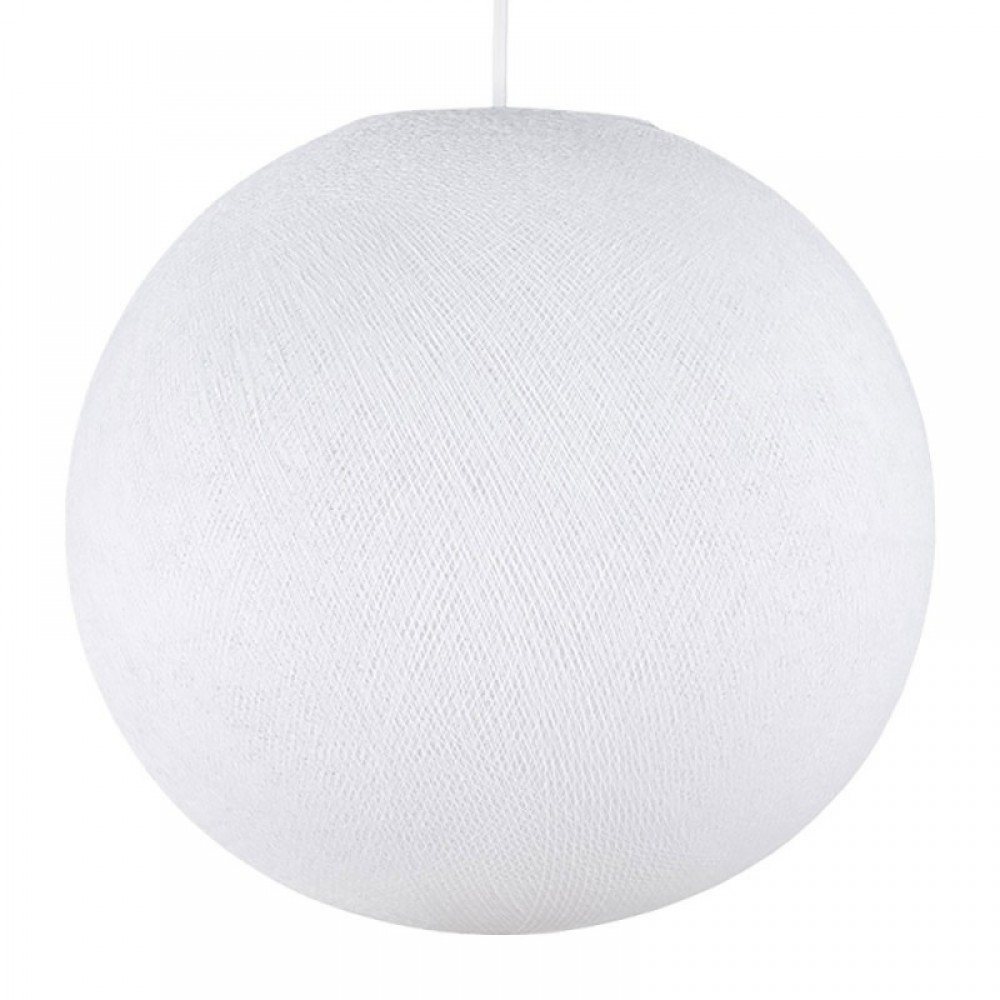 Φωτιστικό Σφαίρα Λευκό Από Νήμα Πολυεστέρα M-36cm - 100% Χειροποίητο Creative Cables
