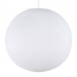 Φωτιστικό Σφαίρα Λευκό Από Νήμα Πολυεστέρα M-36cm - 100% Χειροποίητο Creative Cables