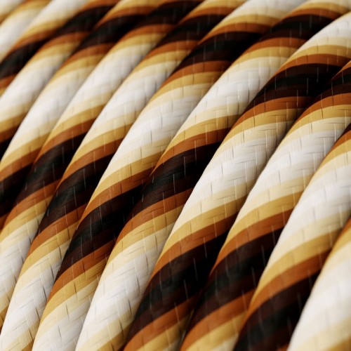 Στρόγγυλο Υφασμάτινο Καλώδιο Vertigo HD ERM61 Fade Καφέ Creative Cables
