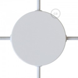 Κουτί Διακλάδωσης Λευκό Μεταλλικό Με 4 Τρύπες Στο Πλάι, Με Εξαρτήματα Creative Cables