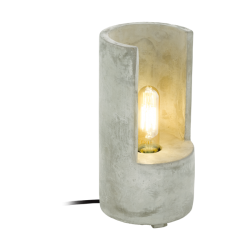 Vintage Επιτραπέζιο Φωτιστικό Τσιμεντένιο 27εκ 1x 60W E27 LYNTON Eglo