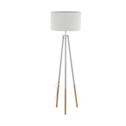 Vintage Φωτιστικό Δαπέδου Σε Λευκό Χρώμα 1x 60W E27 BIDFORD Eglo