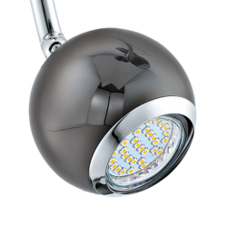 LED Φωτιστικό Οροφής Σπότ G-Form 3 x GU10 3W Χρώμιο-Μαύρο BIMEDA Eglo