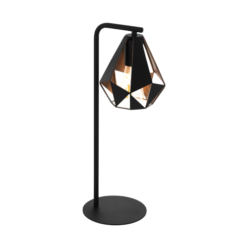 Vintage Επιτραπέζιο Φωτιστικό Μαύρο Και Χάλκινο 1x 60W E27 CARLTON 4 Eglo