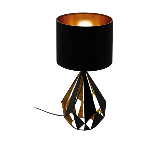 Vintage Επιτραπέζιο Φωτιστικό Πορτατίφ Σε Μαύρο - Χάλκινο ή Λευκό - Χρυσό 1x 60W E27 CARLTON 5 Eglo