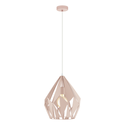 Κρεμαστό Μονόφωτο Φωτιστικό Μεταλλικό Σε Δύο Παστέλ Χρώματα 1x E27 60W CARLTON-P Eglo