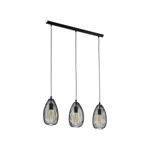 Vintage Κρεμαστό Τρίφωτο Φωτιστικό 3x 60W E27 CLEVEDON Eglo