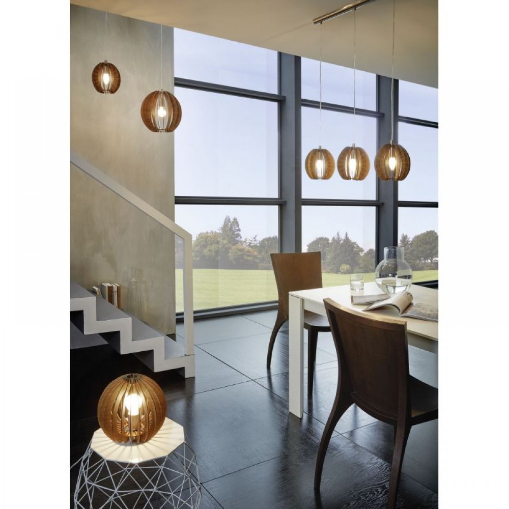 Φωτιστικό Οροφής Ξύλινο Μονόφωτο Σε Διάφορα Χρώματα ø30cm 1 x E27 60W COSSANO Eglo