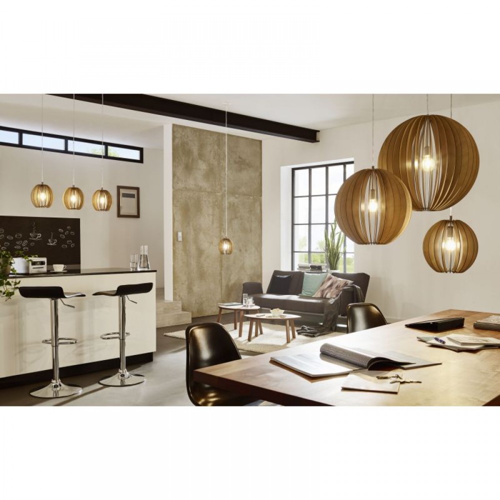 Φωτιστικό Οροφής Ξύλινο Μονόφωτο Σε Διάφορα Χρώματα ø50cm 1 x E27 60W COSSANO Eglo