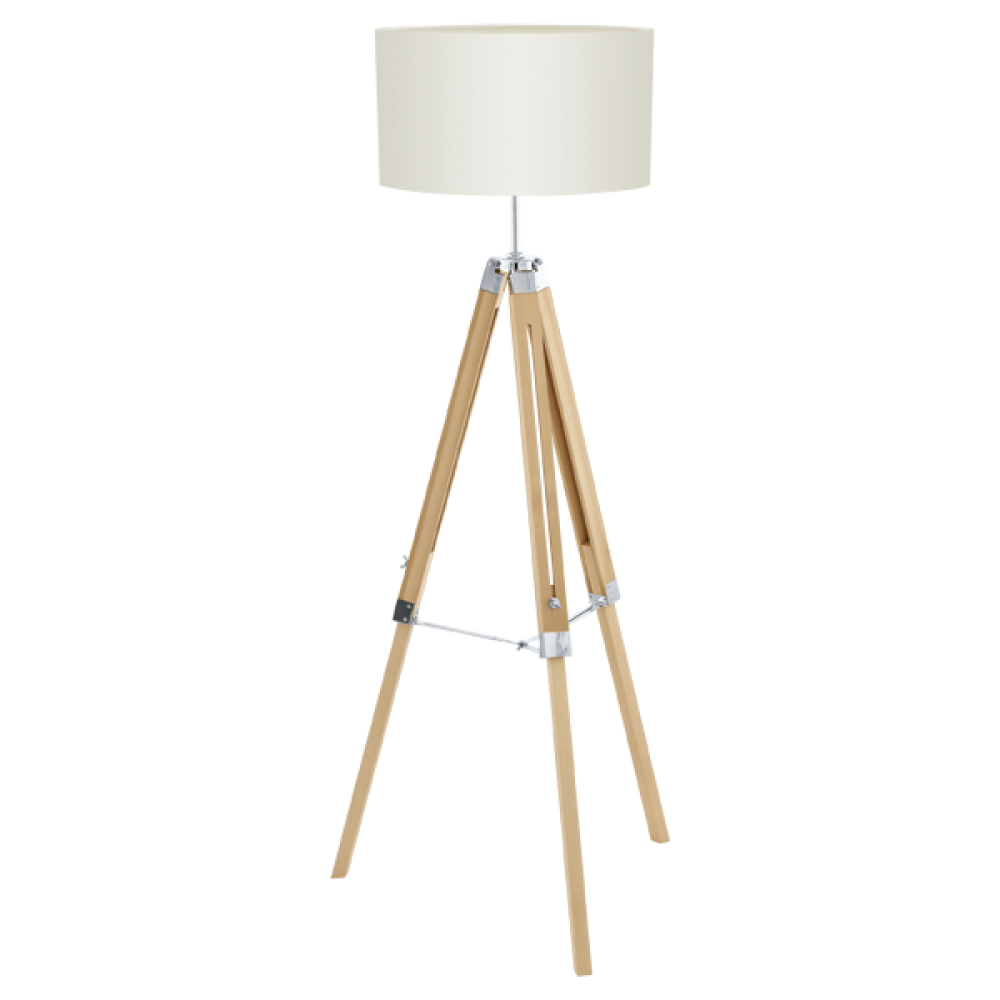 Φωτιστικό Δαπέδου Ξύλινο Σε Μπεζ Χρώμα 1x60W E27 LANTADA Eglo