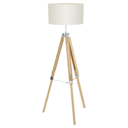 Φωτιστικό Δαπέδου Ξύλινο Σε Μπεζ Χρώμα 1x60W E27 LANTADA Eglo