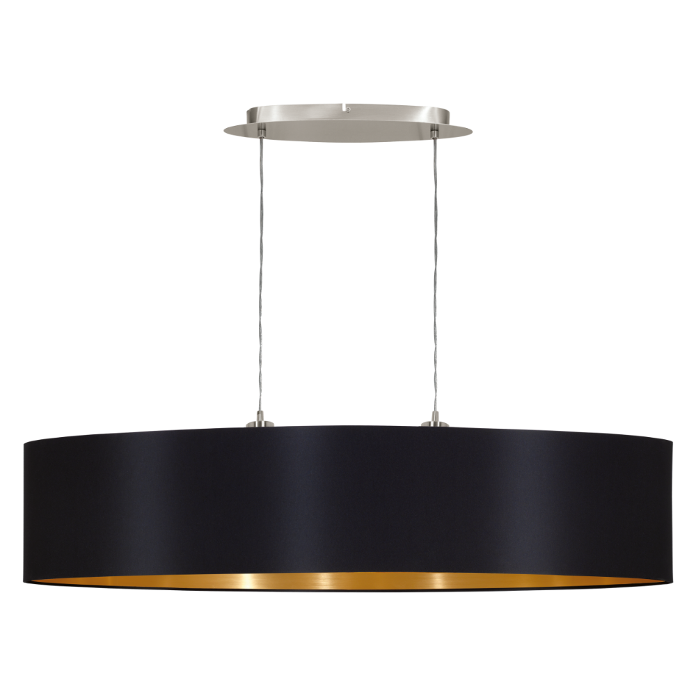 Κρεμαστό Μεταλλικό Φωτιστικό Σε Διάφορα Χρώματα 1000cm 2x 60W Ε27 MASERLO Eglo