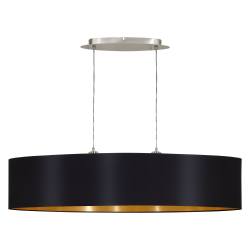 Κρεμαστό Μεταλλικό Φωτιστικό Σε Διάφορα Χρώματα 1000cm 2x 60W Ε27 MASERLO Eglo