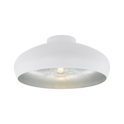 Vintage Μεταλλική Λευκή Πλαφονιέρα 1x 60W E27 MOGANO Eglo