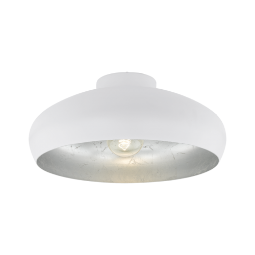 Vintage Μεταλλική Λευκή Πλαφονιέρα 1x 60W E27 MOGANO Eglo