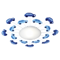 Παιδικό Φωτιστικό Οροφής - Τοίχου Με Μπλε Αυτοκινητάκια 1x E27 60W VIKI Eglo