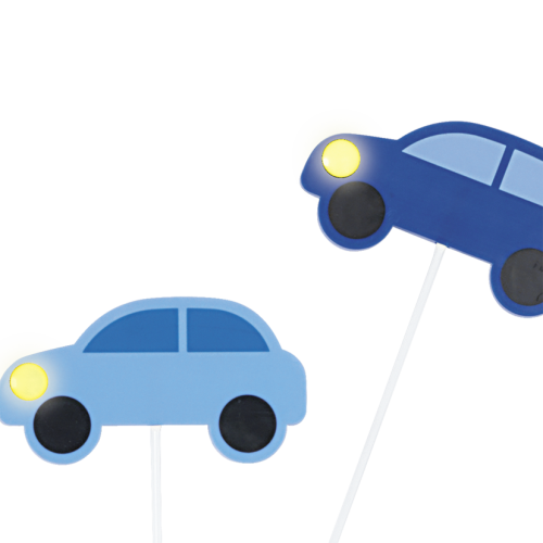 Παιδικό Φωτιστικό Οροφής - Τοίχου Με Μπλε Αυτοκινητάκια 1x E27 60W VIKI Eglo