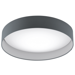 LED Πλαφονιέρα Σε Ανθρακί Χρώμα Ø500 24W 2100lm 3000K PALOMARO Eglo