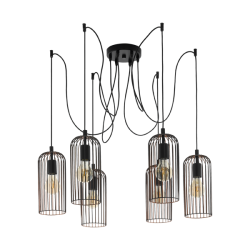 Vintage Κρεμαστό Φωτιστικό Πολύφωτο Μεταλλικό 6x 60W E27 ROCCAMENA Eglo