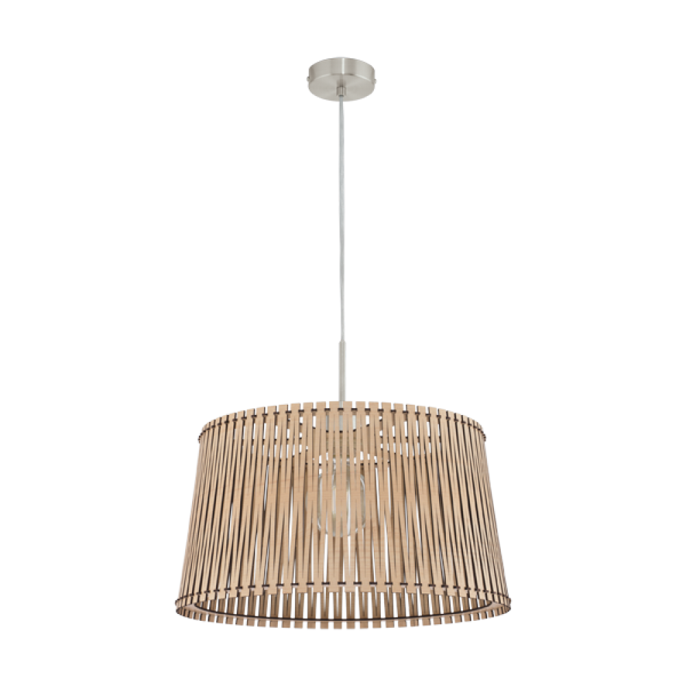 Κρεμαστό Φωτιστικό Σε Διάφορα Χρώματα Ξύλου 1x 60W E27 Ø450 mm SENDERO Eglo