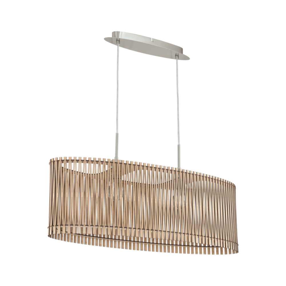 Κρεμαστό Φωτιστικό Σε Διάφορα Χρώματα Ξύλου Δίφωτο 2x 60W E27 SENDERO Eglo