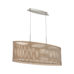 Κρεμαστό Φωτιστικό Σε Διάφορα Χρώματα Ξύλου Δίφωτο 2x 60W E27 SENDERO Eglo