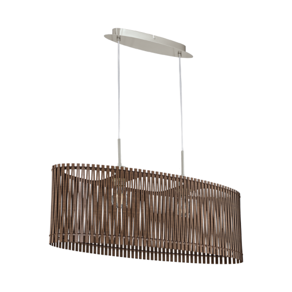 Κρεμαστό Φωτιστικό Σε Διάφορα Χρώματα Ξύλου Δίφωτο 2x 60W E27 SENDERO Eglo