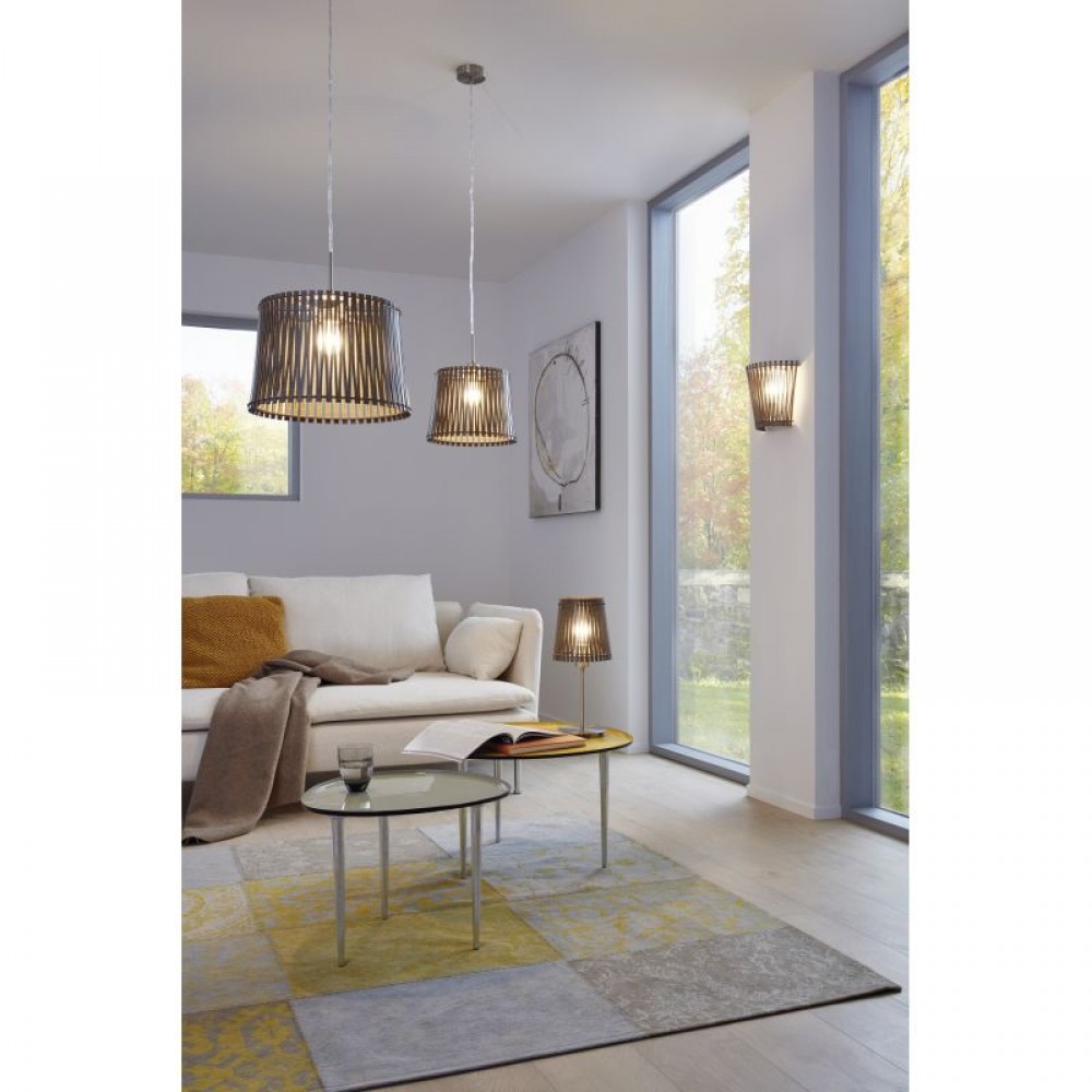 Κρεμαστό Φωτιστικό Σε Διάφορα Χρώματα Ξύλου 1x 60W E27 Ø450 mm SENDERO Eglo