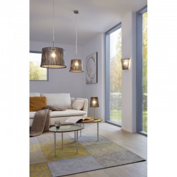 Κρεμαστό Φωτιστικό Σε Διάφορα Χρώματα Ξύλου 1x 60W E27 Ø450 mm SENDERO Eglo