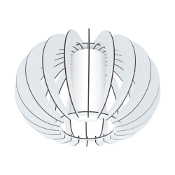 Πλαφονιέρα Σε Λευκό Χρώμα ø40cm 1x 60W E27 STELLATO Eglo